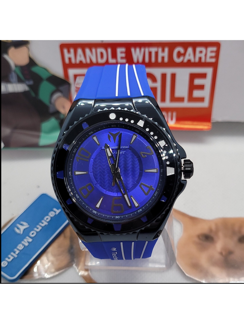383 TechnoMarine Racing Legend Men's Quartz 50mm Blue Dial Black Case 5 ATM